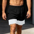thumbnail image 6 of Cotton Men’s Casual Shorts, Loose Fit Quick Dry Breathable Sports & Daily Relaxed Shorts, Elastic Waist Drawstring for Gym Workout Activewear | JASKFLY,Black L, 6 of 8