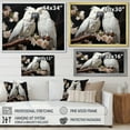 thumbnail image 4 of Designart "Harmonic Jungle Serenade Of White Parrots I" Parrot Floater Framed Canvas Wall Art, 4 of 5