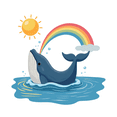 thumbnail image 4 of cartoon Ocean Animal Stickers, Waterproof Ocean Animal Sticker for Water Bottle Laptop Phone Cases Planner Skateboard Luggage Helmet Party Favor Decor, Ideal for Adults Teens Teacher Rewards, 4 of 9