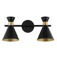 thumbnail image 3 of Elroy 18.25" 2-Light Iron Retro Contemporary LED Track Light , Black/Gold, 3 of 7