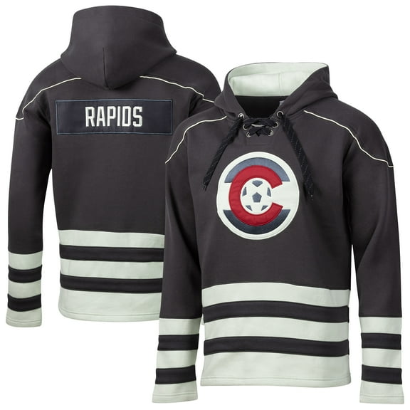 Men's Charcoal Colorado Rapids  Jersey Hook Hockey Pullover Hoodie