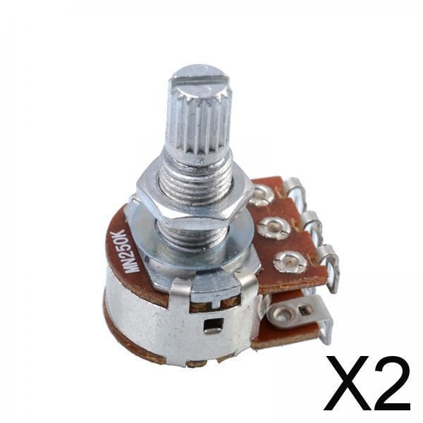 Potenciómetro de equilibrio de doble Mezcla Baoblaze para guitarra eléctrica y bajo 2 Piezas