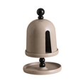 thumbnail image 4 of deevoka Facial Towel Box, Paper Dispenser with Palette, Freestanding Tissue Case, Napkin Brown, 4 of 9