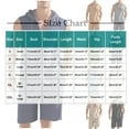thumbnail image 3 of RYDCOT Mens Linen Sets 2 Piece Outfits Sleeveless Hooded Button Down Shirt and Shorts Set Vacation Outfit for Men Summer Beach Suits Navy, 3 of 8