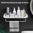 thumbnail image 4 of TIMIFIS Towel Racks for Bathroom Bathroom with Towel Bar Storage Rack Washbasin Wall Mounted Storage Rack Strong Load Bearing Capacity No Need for Punching Bathroom Towel Rack Storage Rack, 4 of 6