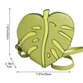 thumbnail image 3 of Slccxzc PU Leather Crossbody Bag Women Leaf Shaped Shoulder Bag Purse Elegant Mini Handbag Messenger Bag for Outdoor Travel, 3 of 7