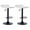White, Black Matte Base, variant on Backless Bar Stools Set of 2, 360° Swivel Adjustable Height PU Leather Bar Chairs, Modern Simple Counter Stools for Kitchen Island, Dining, Bar or Café Use (Black)
