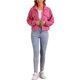 thumbnail image 2 of Chaqueta corta de felpa Inspire Chic para mujer con cuello alto, manga larga y estilo casual en color rosa intenso, talla XL, 2 of 6