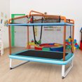 thumbnail image 2 of Topbuy 3in1 Kids Trampoline with Swing and Horizontal Bar, Orange, 75" x 49" x 68", 2 of 9