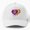 White, variant on Flaming Heart Baseball Hat, Fiery Love Symbol Graphic Design, Classic Everyday Casual Cap