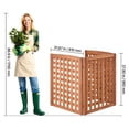 thumbnail image 3 of VEVOR Wood Privacy Fence, 32 x 38 inch Air Conditioner Fence, 3 Panel Solid Outdoor Wood Privacy Screen with Adjustable Angle, Hinge-Reinforced Structure, Trash Can Hider Fences for Garden, Yellow, 3 of 9