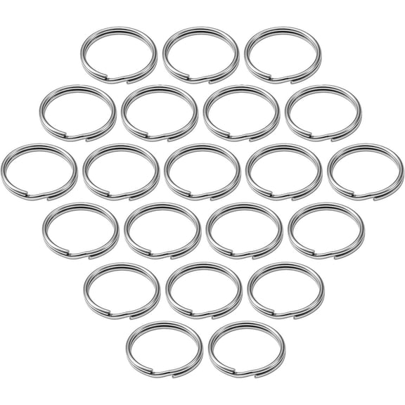 YouRanTerLucky Line ½” Split Key Ring Bulk Nickel-Plated Tempered Steel, Heavy Duty Metal Key Chain Ring for Cars, Crafts, Lanyards, 100 Per Box (76000)