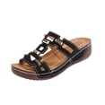 thumbnail image 2 of Hurxie Flat Sandals for Women Dressy: Comfortable Flats Sandals Women Open Toe Women Walking Shoes Summer Black 39, 2 of 7