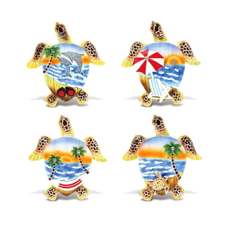 

CoTa Global Sea Turtle - 3D Designs - Nautical Ocean Blue Magnet (4pc Set) - Item #7367
