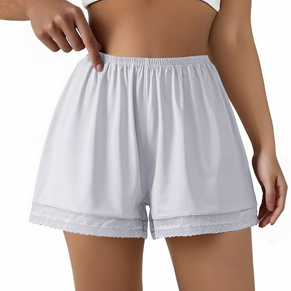 HongQid Soft Lounge Shorts for Women Elastic Waist Casual Sleepwear Lightweight Cozy Pajama Bottom Gray M