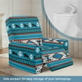 thumbnail image 3 of LedBack Aztec Southwest Recliner Chair Cover 4-Pieces Cow Print Lazyboy Cover for Recliner Chair with Storage Pockets Non Slip Slipcovers for Sofa Couch, Home Decoration, Blue, 3 of 8