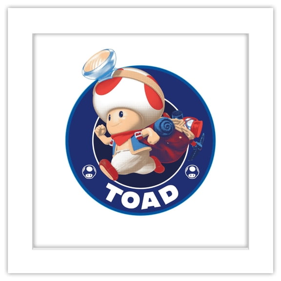 Gallery Pops® Nintendo The Super Mario Galaxy Movie (2026) - Toad Ring Wall Art, White Framed Version