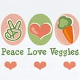 thumbnail image 2 of CafePress - Peace Love Veggies Vegan Infant Bodysuit - Baby Light Bodysuit, Size Newborn - 24 Months, 2 of 4