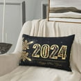 thumbnail image 5 of Rateoe Happy New Year 2024 (5) Pattern Pillow Covers with Invisible Zipper(Pillows are not Included) Standard Pillowcases-20"x30", 5 of 6