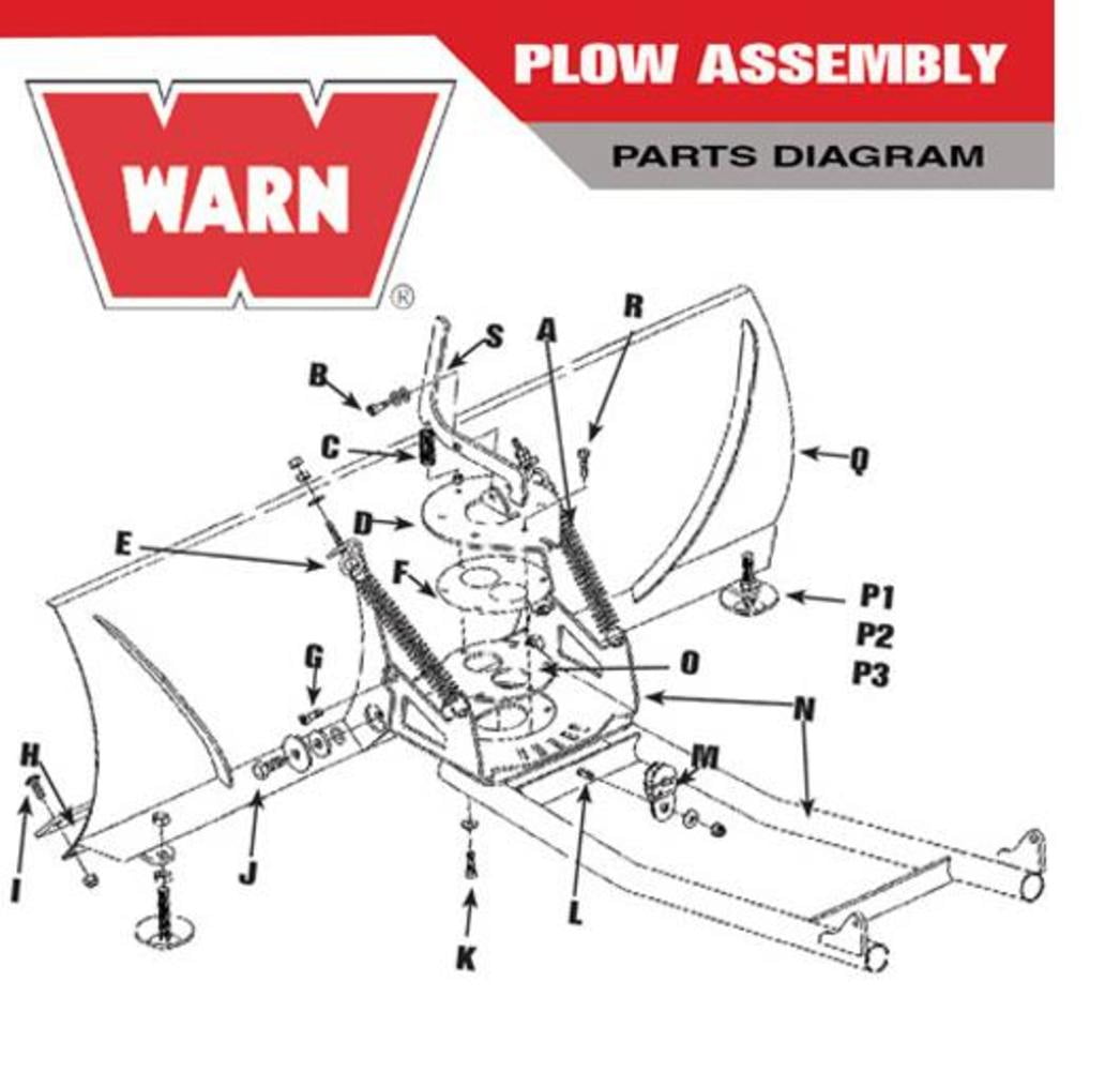 Warn atv plow parts diagram