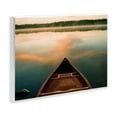 thumbnail image 2 of Canoe on Lake Warm Sunrise Wall Plaque Art, 19 x 13, 2 of 6