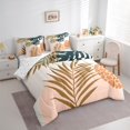 thumbnail image 3 of Manfei Tropican Plant Monstera 7pcs Bedding Comforter Set,Natural Plant Queen Bedding Sets,Prange Biege Queen Sheet Sets For Child,Luxury Bedroom Decor Reversible, 3 of 8
