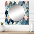 thumbnail image 1 of Designart "Blue Form Mapping III" Modern Geometric Square Mirror For Wall Decor - Large Blue Square Printed Wall Mirror Art - Square Modern Mirror - Wall Mounted Square Large Mirror, 1 of 5