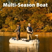 Sea Eagle SE9 Lightweight Inflatable Boat with Inflatable Floor, 5' Oar Set, Foot Pump, 2 Seats Great- Boating, Motoring, Rowing, Fishing & Yacht Tending- Fisherman's Dream Package