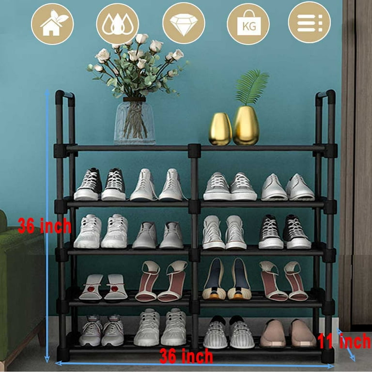 HOMICKER Shoe Storage,48 Pairs Shoe Rack Organizer for Closet Shoe Cabinet  with Door Shoe Shelves
