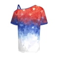 thumbnail image 4 of VerPetridure 4th of July Shirts for Women Funny Short Sleeve Crew Neck Blouse Patriotic American Flag T Shirt, 4 of 5