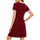 thumbnail image 5 of Vestido, Vestido de tumbona para mujer, camisones sueltos de manga corta, pijamas para descansar, 5 of 7