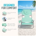 thumbnail image 3 of Open Box Ostrich On-Your-Back Outdoor Reclining Beach Pool Camping Chair, Teal, 3 of 8