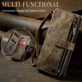 thumbnail image 4 of JTCASES for Google Pixel 8A Wallet Case with Zipper Purse Card Holders Flip Stand Wrist Strap Magnetic Closure PU Leather Anti-scratch Support Wireless Charging Drop Resistant Shell, Brown, 4 of 10