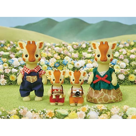 Calico Critters Jirafa Familia Ternurines Set de 4 Muñecas Coleccionables