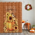 thumbnail image 2 of Hello Pumpkin Shower Curtains for Bathroom, Thanksgiving Sunflowers with Bird Waterproof Fabric Shower Curtain for Bathroom Bathtub Decoration, Machine Washable, 54x"78", 2 of 9