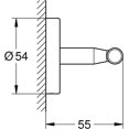 thumbnail image 4 of Grohe 40461001 BauCosmopolitan Robe Hook, Starlight Chrome, 4 of 4