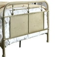 thumbnail image 4 of Benjara Industrial Style Metal Queen Size Bed, Antique White, 4 of 5