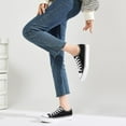 thumbnail image 6 of Women's and men's Classic Fashion White Low-Top Sneakers - Comfortable Lace-Up Canvas Shoes, 6 of 13