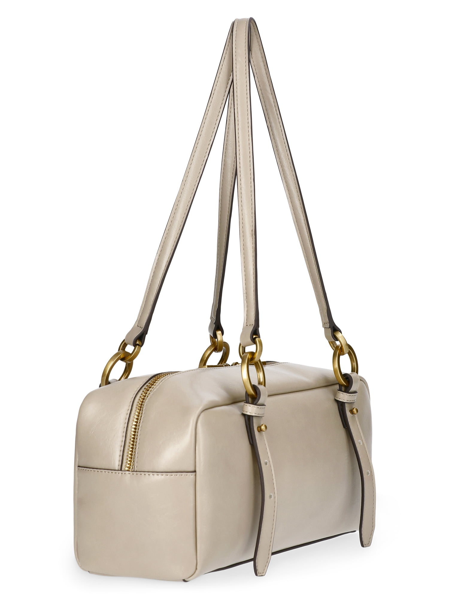 Scoop Women's Faux Leather Top Handle Shoulder Bag, Almond Biscuit