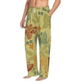 thumbnail image 3 of Kdxio Floral with Butterflies Print Men's Sleep Pajama Pant Lounge Pants with Pockets, 3 of 8