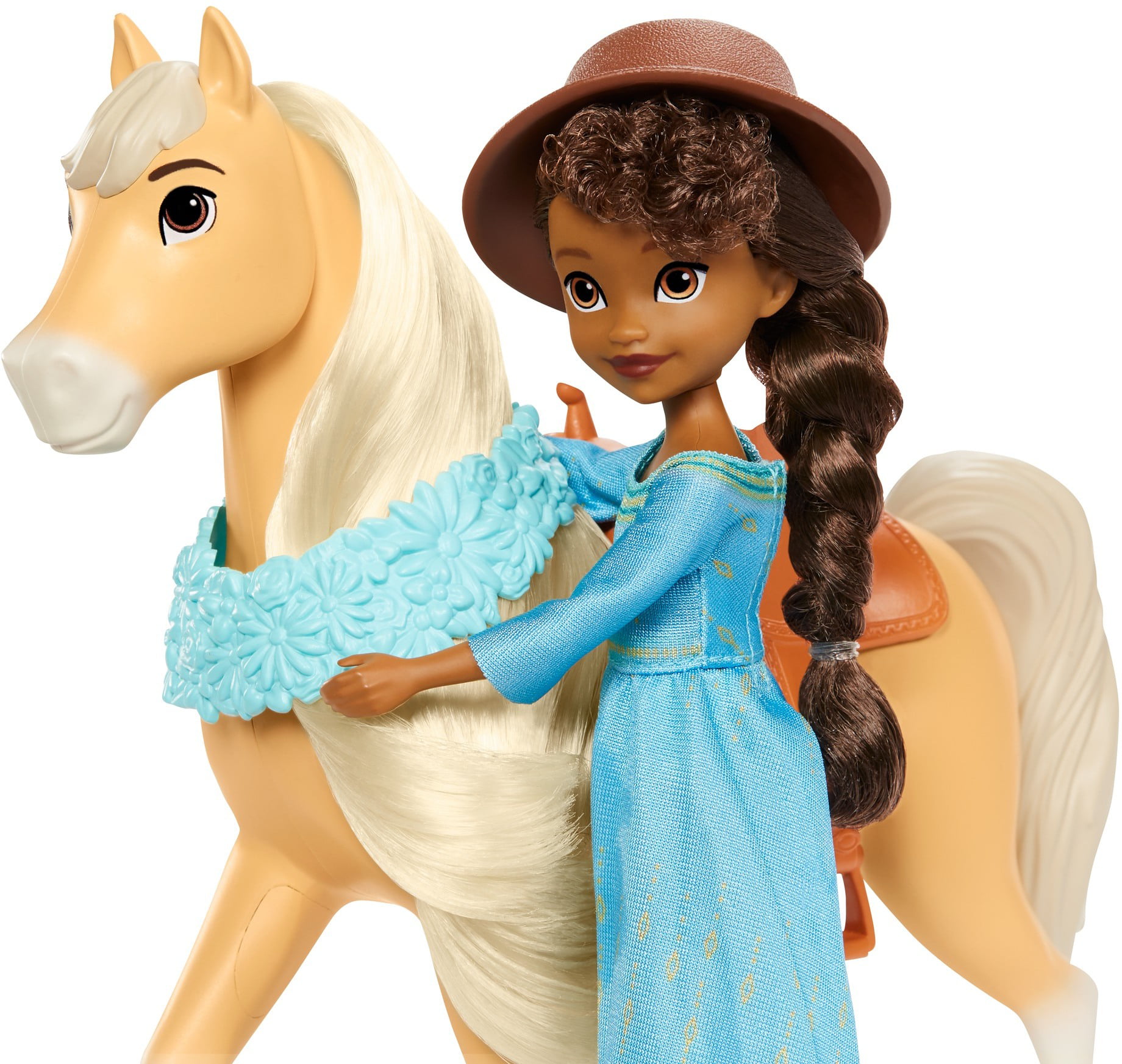 & Chica Linda Horse Brush Great Gift for Ages 3 Years Old & Up Apple Treat 7-in Spirit Untamed PRU Doll 8-in Exclusive Saddle with Long Mane 