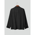 thumbnail image 4 of INCERUN Men's Stylish Design Lapel Long Sleeve Elegant Buttons Shirt, 4 of 5