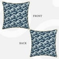 thumbnail image 3 of Haiem A Japanese Great Wave Print Velvet Soft Solid Decorative Square Throw Pillow Covers Set with Elegant Piping Christmas Cushion Case for Sofa Bedroom Car-20"x20", 3 of 8