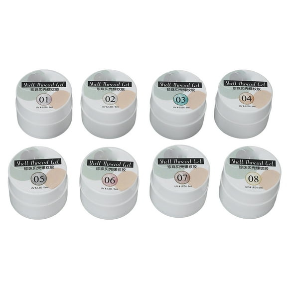 Glitter Nail Gel Cream, Stylish Smoothing Texture Nail Art Polish Cream Pearly Shell Grain Shiny Effect For Nail Salons