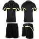 thumbnail image 4 of Conjunto de camiseta de fútbol de árbitro profesional, uniforme de fútbol para adultos, camisa de juez con cuello vuelto, pantalones cortos con bolsillos, traje de árbitro, 4 of 5