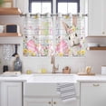 thumbnail image 2 of Happy Easter Kitchen Curtains Window Panels, Spring Easter Bunny Eggs Floral Gray Wooden Insulated Window Treatment Curtain, Grommet Curtains for Bedroom/Living Room/Bathroom, 2 Piece 42"Wx45"L, 2 of 8