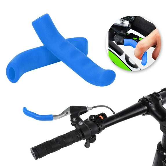 Tebru 1Pair Folding Bicycle Mountain Bike Handlebar Silicone Anti-Skid Shock-Absorbing Grip Cover , Handlebar Cover, Handlebar Grip Cover