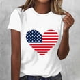 thumbnail image 2 of Womens Plus Size Summer Tshirts Fashion Printed Shirts Crew Neck Short Sleeve Casual Comfy Tops Daliy Wear (M, White), 2 of 5