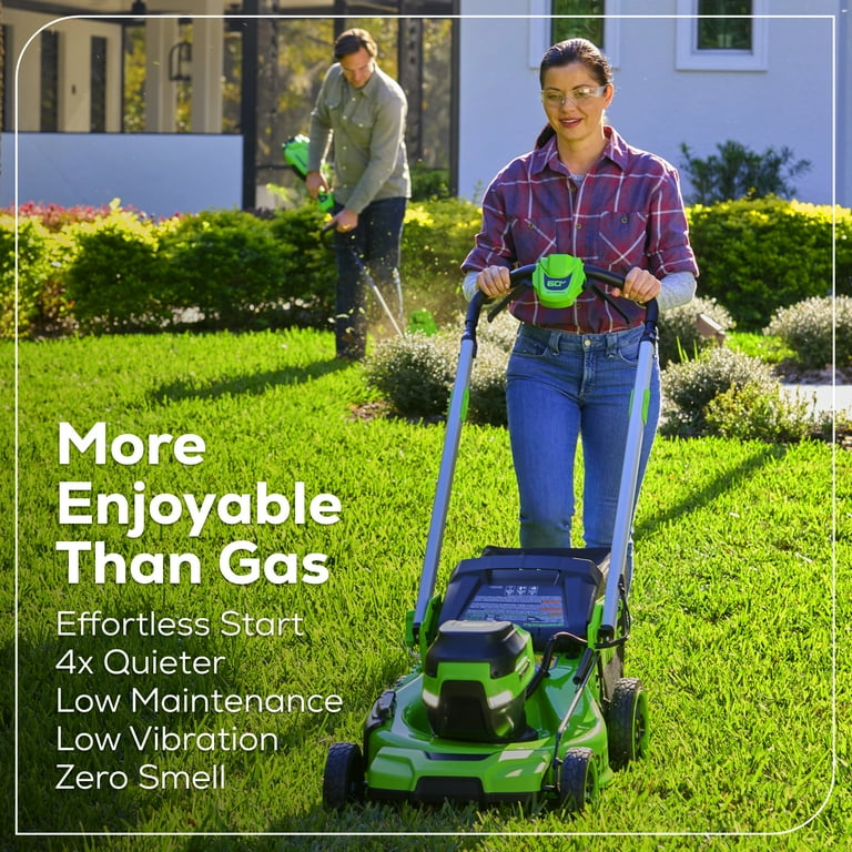 Greenworks 60V 21 Self Propelled Lawn Mower with 2 5.0 Ah Batteries Rapid Charger 2546202 Walmart