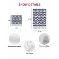 thumbnail image 7 of Navy Blue Pine Leaves Kitchen Dish Towels for Drying Dishes Set of 3, Abstract Art Geometric Gray Plaid Waffle Weave Microfiber Hand Tea Bathroom Towels Quick Dry & Absorbent Towel 15.7x23.6, 7 of 7